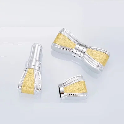 10/30/50pcs Colorful Shiny Bow Empty Lipstick Tube 12.1mm Lip Balm Container Lipstick Shell Packaging Cosmetics Refillable - Цвет: gold