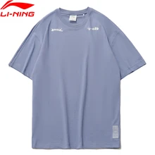 (Распродажа) Мужской Топ Li-Ning с короткими рукавами, 100% хлопок, подкладка с круглым вырезом, li ning Sports, свободный логотип, фонарь AHSR159 (Распродажа) Мужской Топ Li-Ning с короткими рукавами, 100% хлопок, подкладка с круглым вырезом, li ning Sports, свободный логотип, фонарь AHSR159