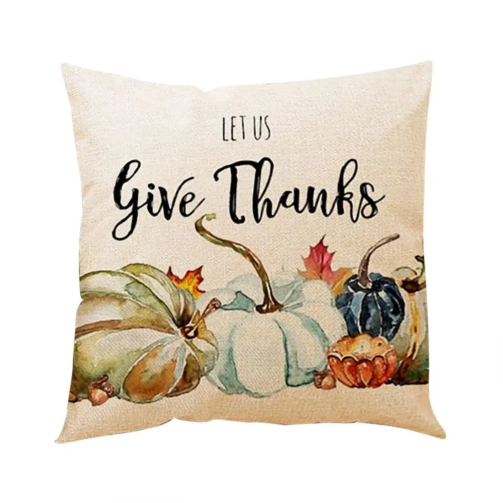 45*45 см Funda Cojin Happy Fall Yall Подушка с изображением тыквы наволочка Kussenhoes наволочка диван домашнее украшение на День Благодарения аксессуары