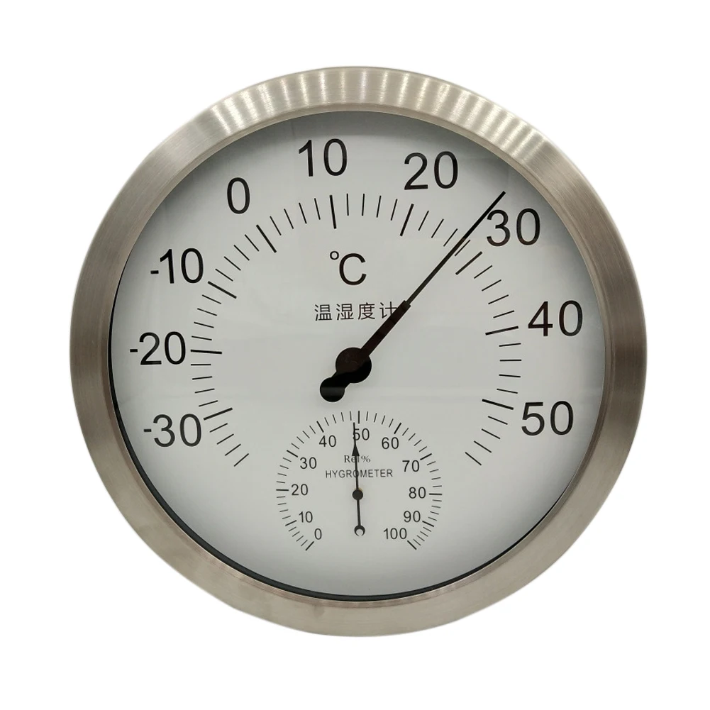 

Home Round Meter Accurate Office Temperature Humidity Lab Large Screen Thermometer Warehouse Tip Hygrometer Outdoor Wall Hang