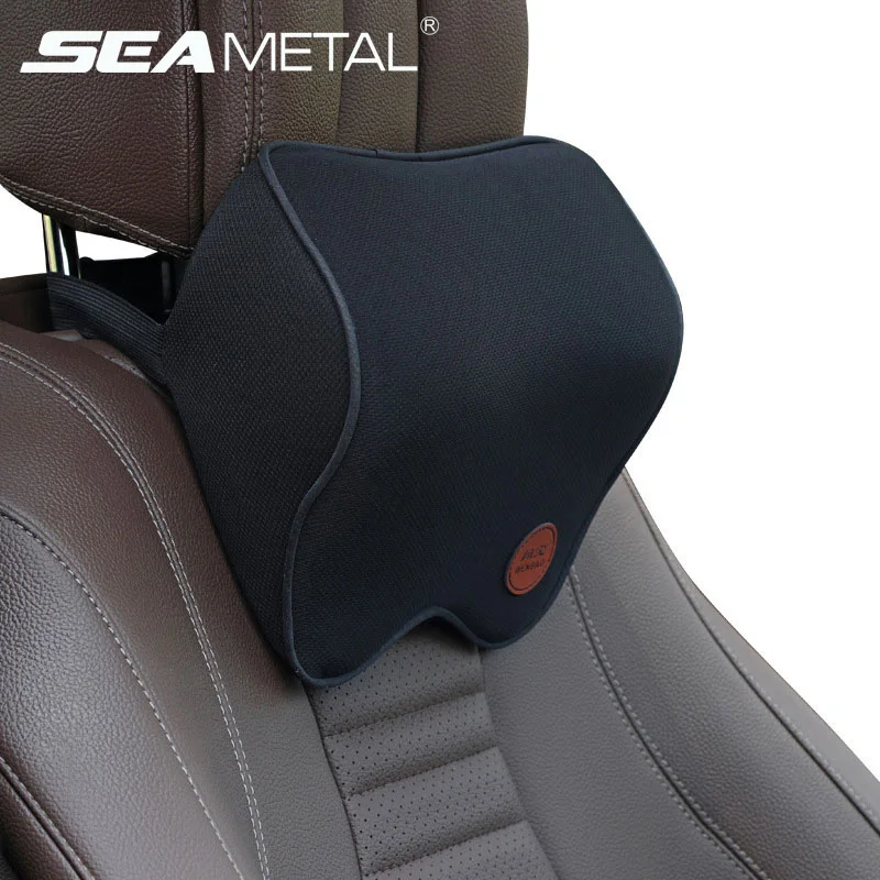 

Car Neck Pillow Headrest Cushion Auto Seat Head Support Neck Protector Universal Automobiles Neck Rest Memory Cotton Accessories