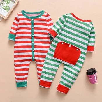 

New Autumn Boy Clothes For Baby 0-18M Lovely Girl Casual Jumpsuits Baby Long Sleeve Striped Rompers Kids Toddler Clothes