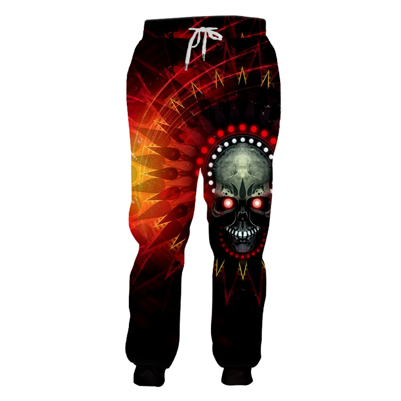 Skull OGKB Man Skull Horror CSweatshirt Men's 3D Harajuku Oversized Pants Printed Cartoon Fitness Trousers - Цвет: Skull