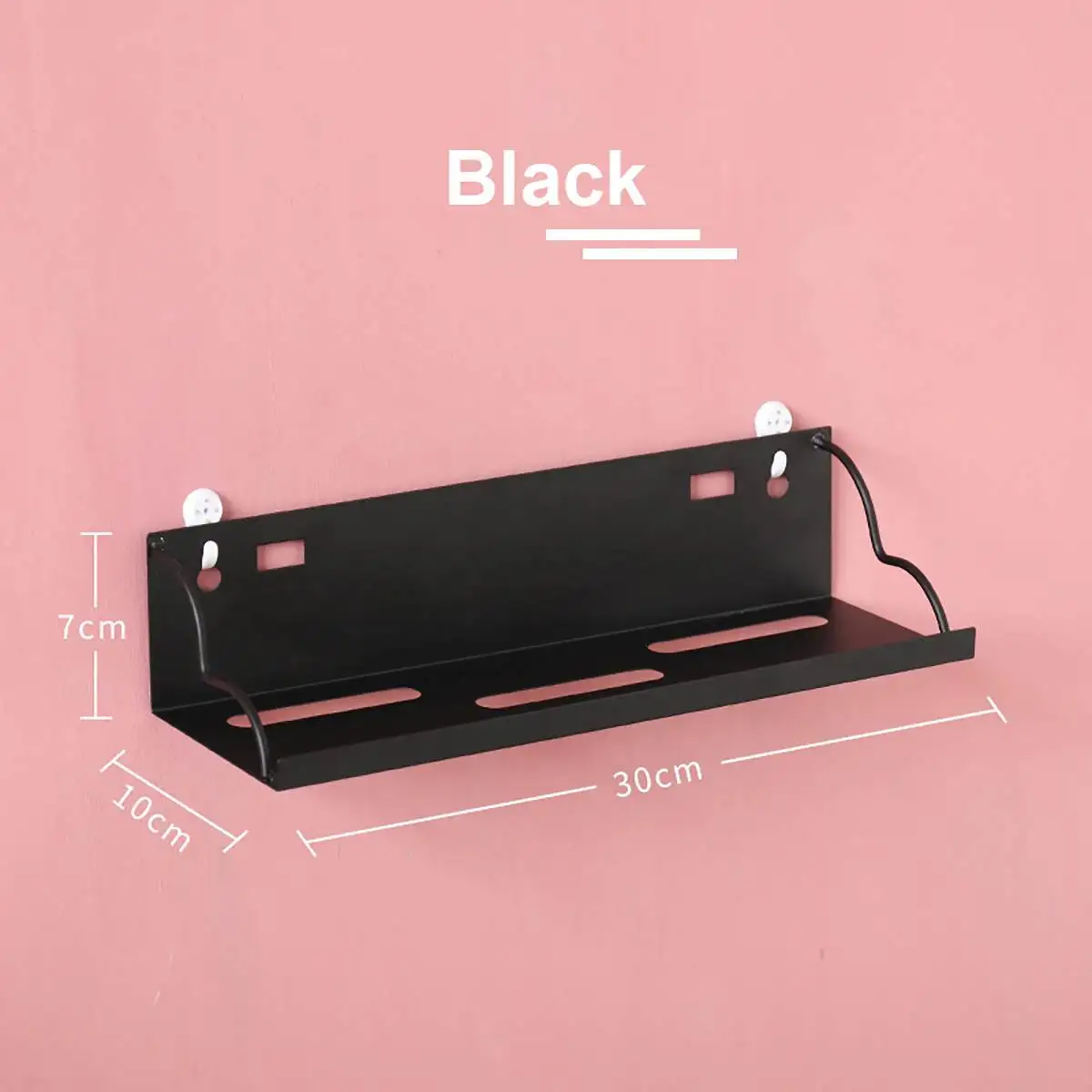 Floating Shelves Trays Bookshelves and Display Bookcase Modern Wood Shelving Units for Kids Bedroom Wall Mounted Storage Shelf - Цвет: Черный