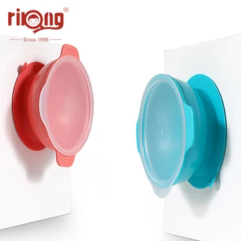 

Rikang Baby Bowl Silicone Dinner Plate Kids Dishes with Suction Baby Feeding Spoon Kids Assist Tableware Placemat Bowl