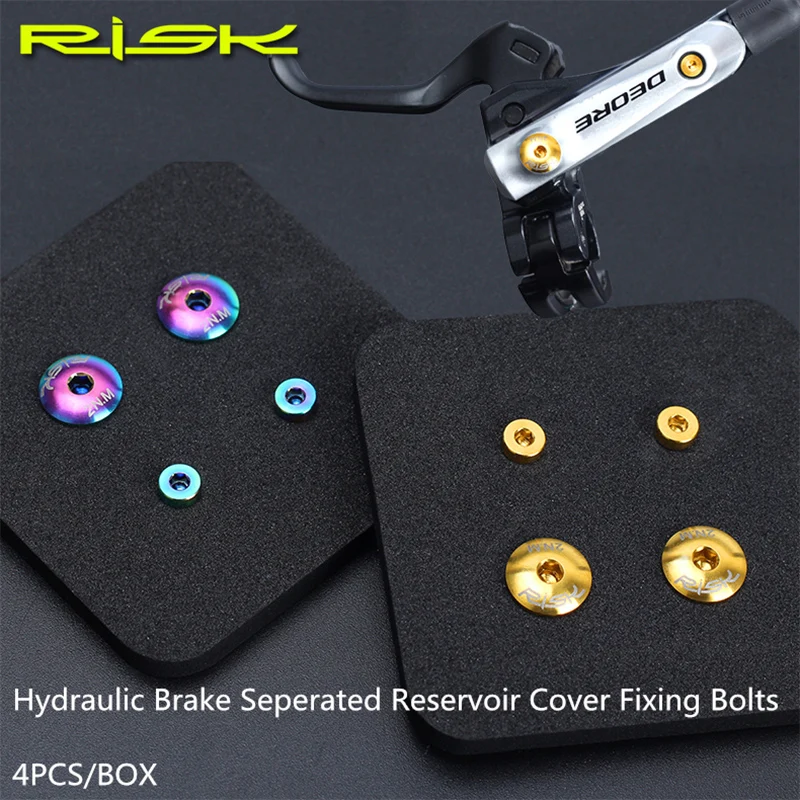 Mountain Bicycle Disc Brake Bicycle Disc Brake Mountain Bike Disc Brake Oil Cylinder Lid Bolts for Shimano Bike Brake Lever Titanium Disc Fixed Screw Bicycle Hydraulic Brake Bolt