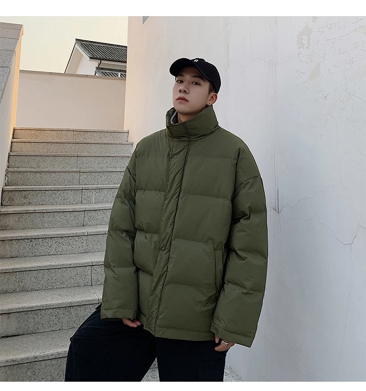 LAPPSTER, мужское красочное пальто, Harajuku,, зимняя куртка, Мужская, черная, Jpanese, одноцветная, модная, дутая куртка, парка, пальто для пар