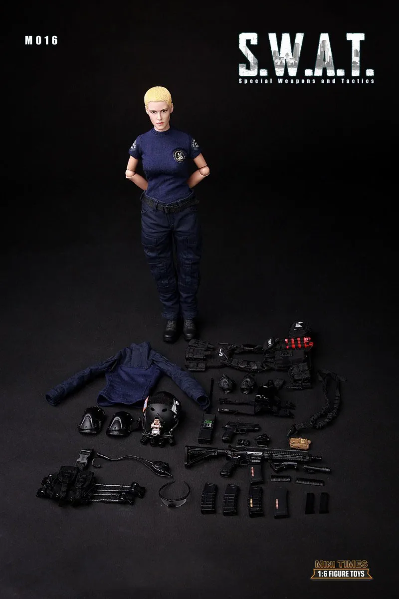 Для коллекции 1/6 масштаб женский Solider Mini Times игрушки SWAT M016 фигурка модель для фанатов праздничные подарки