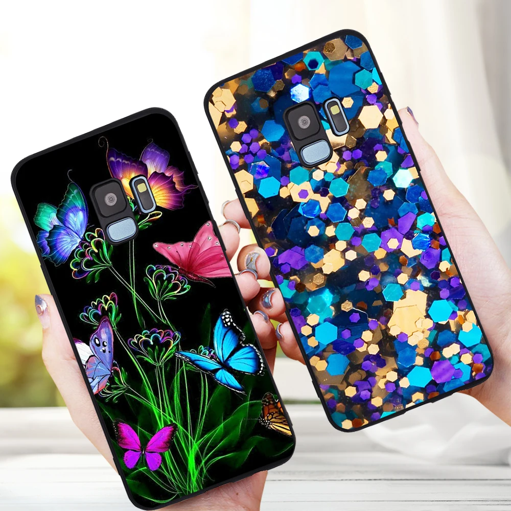 

For Samsung Galaxy S6 S7 Edge S8 S9 S10 Plus Lite Note 8 9 10 A30 A40 A50 A60 A70 M10 M20 phone Case Cover diamond luxury flower