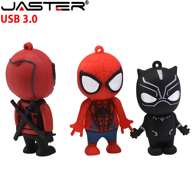 JASTER USB 3,0 мультфильм Marvel Человек-паук серия высокоскоростной креативный u-диск 64 ГБ 32 ГБ 16 ГБ 8 ГБ 4 ГБ USB 3,0 Поддержка видео свадьба