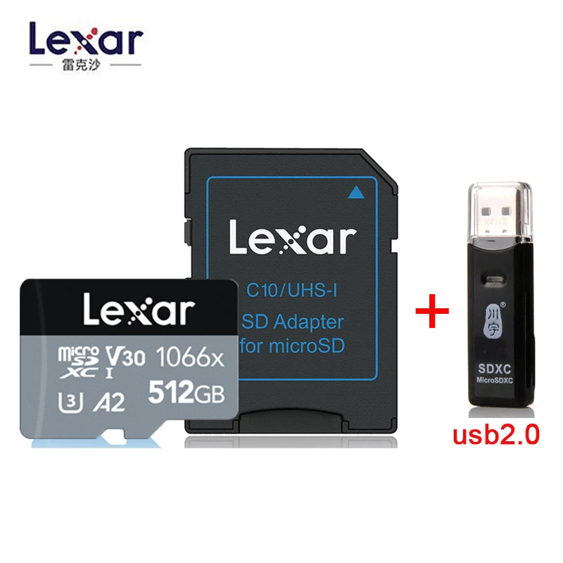 Новый Lexar Профессиональный 1066X micro SDXC UHS I карты SD слот для карт памяти 64 ГБ 128 256 512 U3