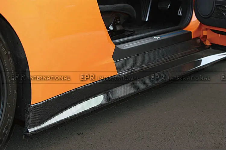 Car-styling Carbon Fiber Side Skirt Glossy Fibre ZL Door Body Kit car window body kit Racing Drift Accessories Trim For R35 GTR GT-R Zele Style