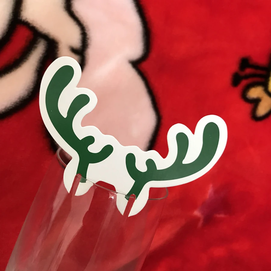 20 шт Рождественская стеклянная ваза гирлянда Рождественские вечерние зубочистки Флаг украшения еды рождественские украшения