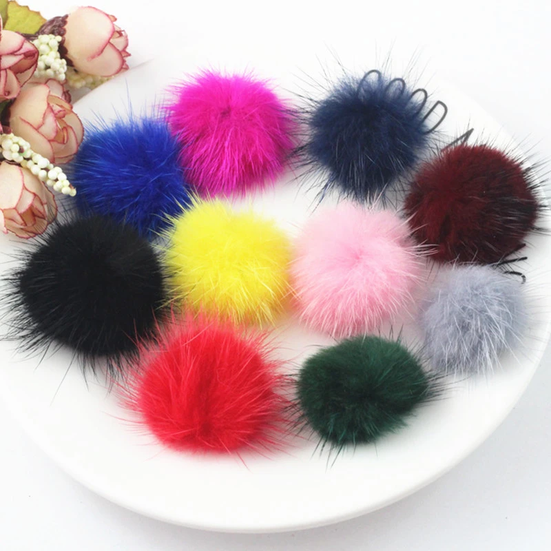 5/10pc 2.5cm 3cm 4cm Diy Pompon Mink Fur Balls Pompoms Pom Poms Craft Supplies Fluffy Ball Accessories Craft Supplies Jewelry Making Supplies Doll Handmade Accessories