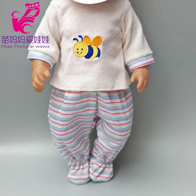 18 дюймов куклы одежда зима фиолетовый мех пижамы наборы для 1" 43 см reborn baby doll толстая зимняя одежда девочка игрушки подарки