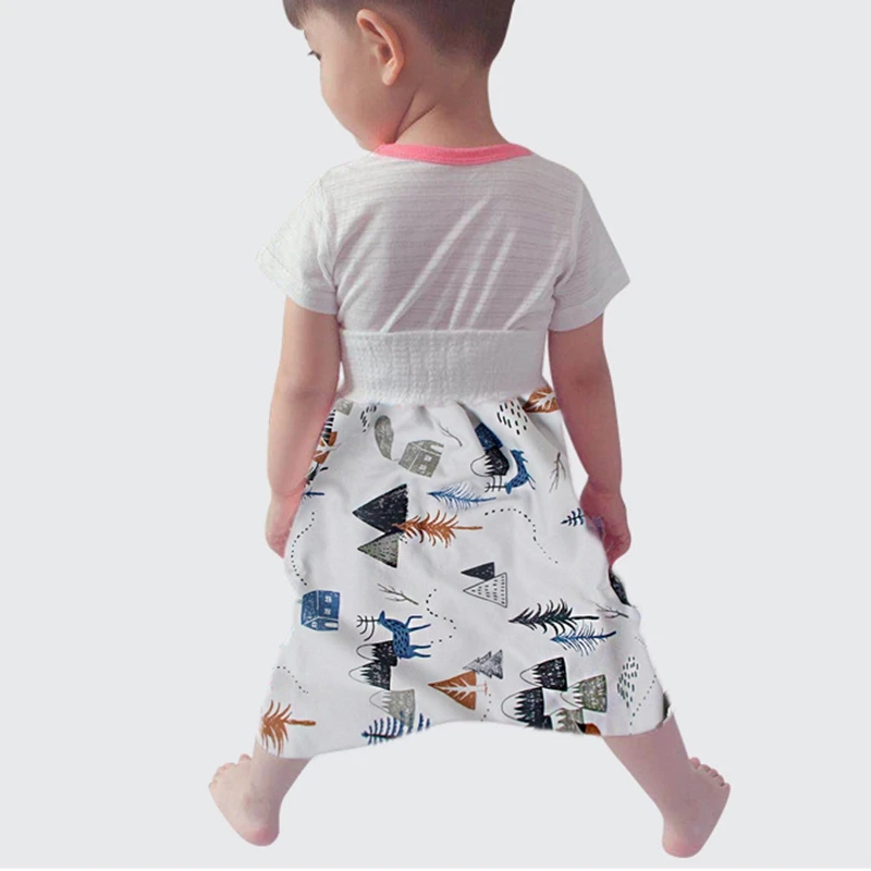

Cute Cartoon Baby Washable Diapers Skirt Reusable Nappies Cotton Training Pants Panties Children Care Infants Nappy Cloth Diaper