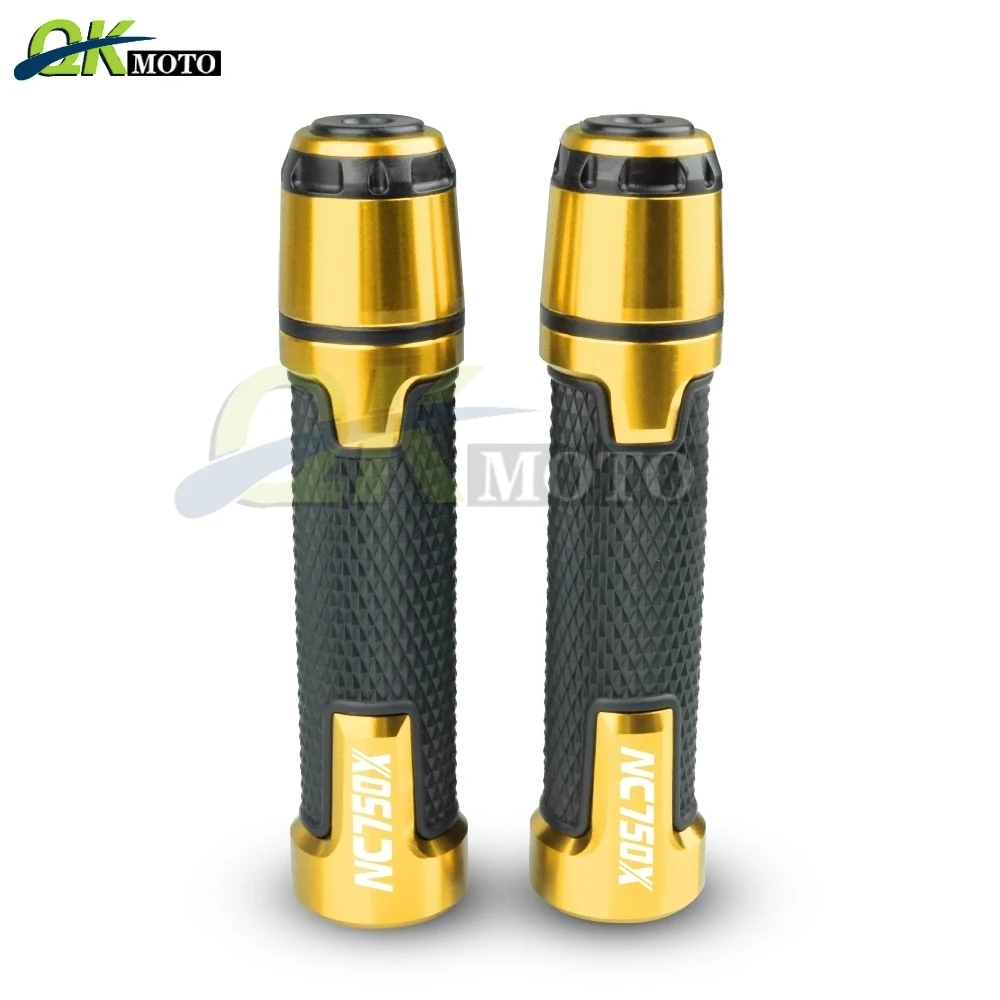 Аксессуары для мотоциклов 7/8 ''22 мм CNC алюминиевая рукоятка руля и ручка торцевой слайдер колпачок штекер для Honda nc 700 750x NC750X - Цвет: NC750X