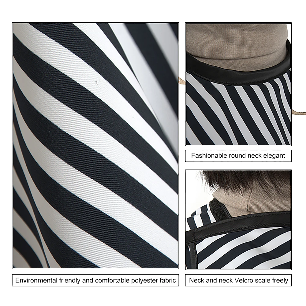 Adult Striped Haircut Cloth Long Haircut Apron Perm Dye Hair Cloth 140x160cm US Spain Fast Shipping