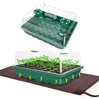 

24 Cells Seedling Starter Tray Extra Strength Seed Germination Plant Flower Pots Nursery Grow Box Propagation Seedling Tray