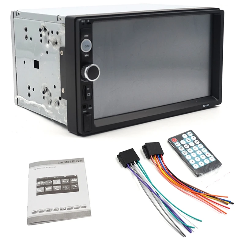 2 Din Автомобильный мультимедийный Радио Hd 7 дюймов контактный экран стерео Bluetooth 12 В 2Din Fm Iso мощность Aux вход Авто Mp5 плеер Sd Usb, 1010