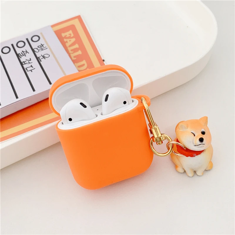 Для AirPods силиконовый гелевый Чехол, милый японский мультяшный чехол для наушников s для Apple Airpods 2, забавная Защитная крышка с кольцом на палец