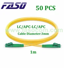 

[Ready Stock] FASO 50Pcs 1m LC/APC-LC/APC Fiber Optic Patch Cord Single Mode G652D Duplex 3.0mm Yellow LSZH Jacket Optical Fiber