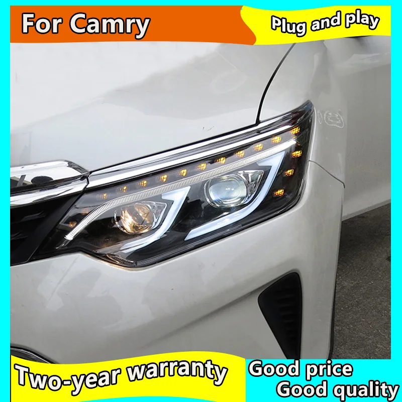 

Car Styling for Toyota 2015-2018 Camry Headlight camry LED Headlight LED DRL dynamic turn signal hid headlamp Accessories