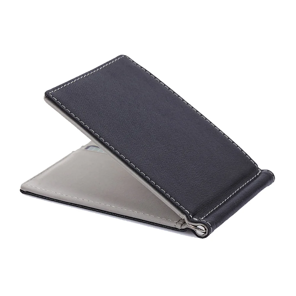 Liquidación Cartera de cuero elegante para hombre, tarjetero de lujo con clip mágico para tarjetas de identificación, tarjetas de visita, 2020 EqymndXk