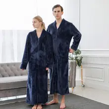 Халат Мужская пижама утолщенная зимняя Пижама Халат однотонное с длинным рукавом цветная Длинная Ночная Рубашка домашняя пижама Пижама Hommbre