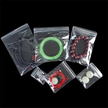 

100pcs/Lot Clear Zip Lock Resealable Anti-oxidation Necklace Rings Grocery Storage Package Pouch Self Seal PVC Jewelry Pack Bags