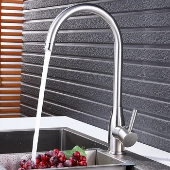 

304 Stainless Steel Household Water Tap Kitchen Water Tap Balcony Wash The Dishes Pond Water Groove Cold Hot Water Dish Basin