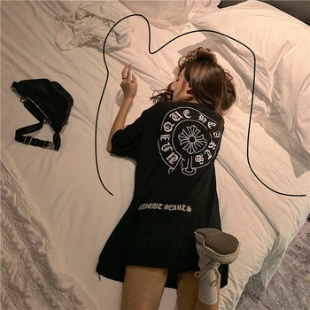 

Letter print ins loose T-shirt