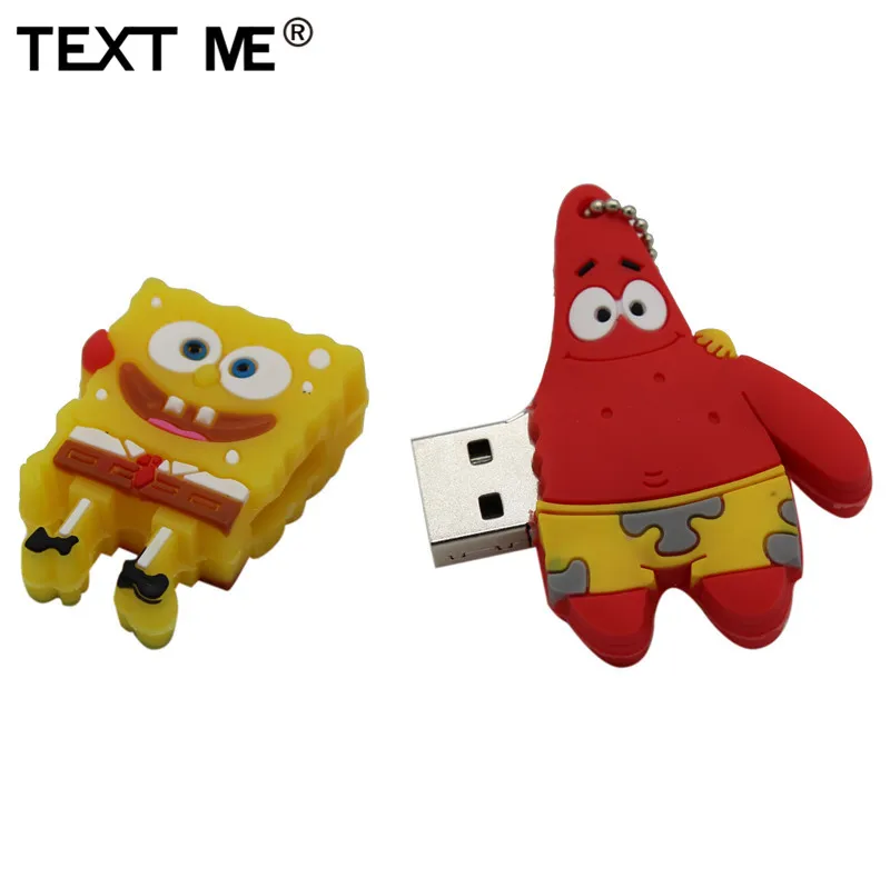 Напиши мне классной милой Губка Боб usb флэш-накопитель usb 2,0 4 ГБ 8 ГБ оперативной памяти, 16 Гб встроенной памяти, 32 ГБ флэш-накопитель 64 Гб usb флешки