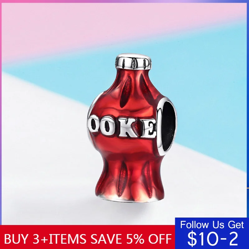 CodeMonkey напиток кока колы бусы 925 пробы серебро красные соответственные