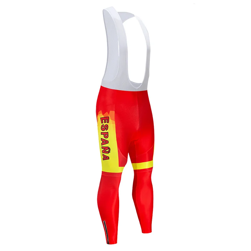 bib pant Команда Espana мужские длинные велосипедные Джерси нагрудник набор MTB форма велосипедная Одежда дышащая велосипедная одежда Ropa Ciclismo Maillot - Цвет: bib pant