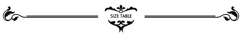 size table