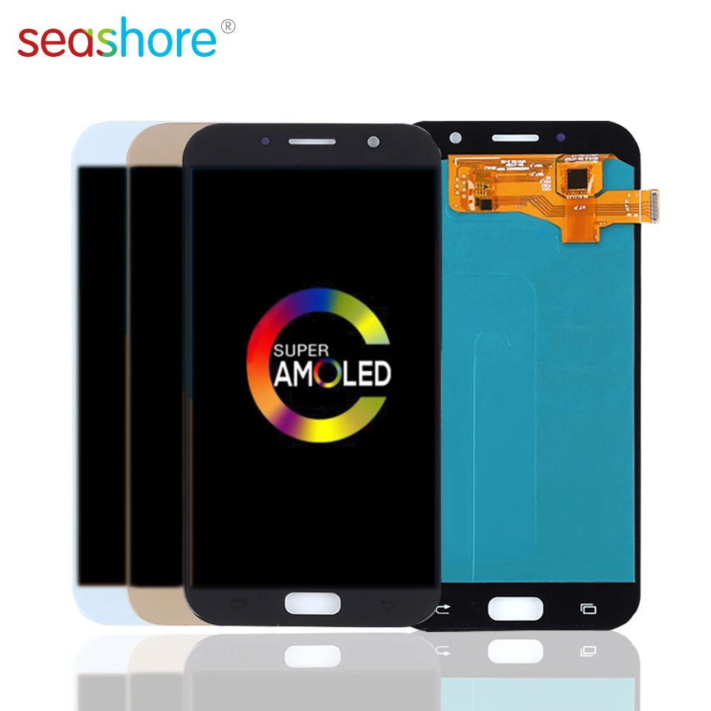 5 7 &quotAMOLED для SAMSUNG Galaxy A7 2017 A720 LCD сенсорный экран дигитайзер сборка Samsung дисплей