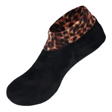 Женские носки зимние забавные Нескользящие эластичные носки-тапочки с леопардовым принтом женские уличные теплые плотные домашние носки для девочек