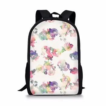 

The latest custom flower print youth backpack boys and girls travel backpack student school bag laptop bag men's and women's bag