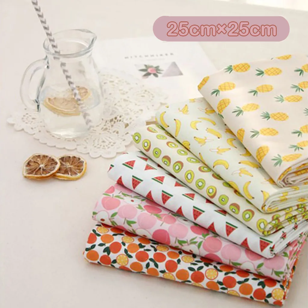 2020 DIY Hand Stitched Children's Cotton Printed Small Floral Red Handkerchief 6pcs Handmade supplies clothing sewing fabric | Дом и сад