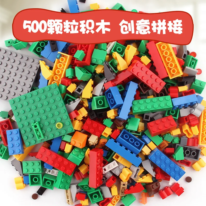 

Educational Building Blocks Children Boys And Girls Toy Assembling Early Education Toy Building Blocks 500 Block