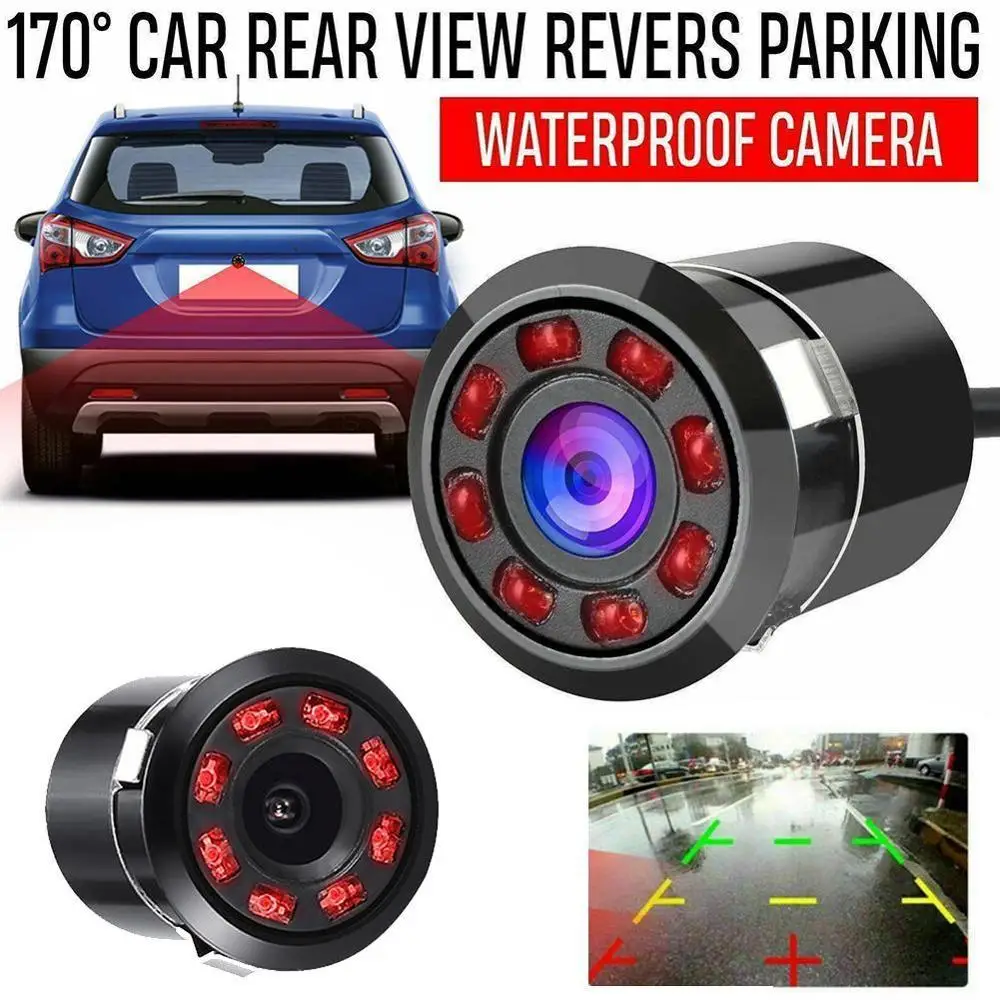 Waterproof Car Rear View CCD 180° Night Vision Reverse Backup Parking Camera HOT