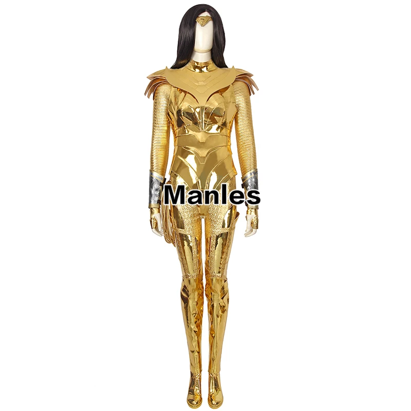 

2020 Newest Wonder Woman 1984 Diana Prince WW84 Cosplay Costume Golden Boots Sexy Jumpsuits Carnival Halloween Outfits for Women