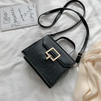 

Women Vintage Shoulder Bags Buckle PU Leather Handbags Crossbody Bags