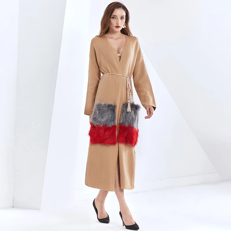 TWOTWINSTYLE Patchwork Plush Pocket For Female