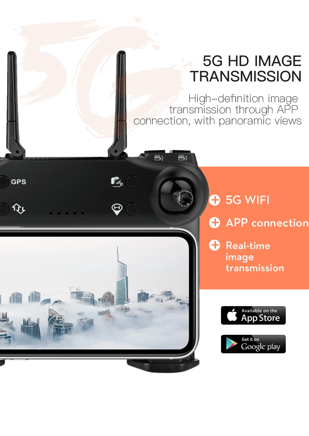 SG108 Pro Long Distance 2-Axis Gimbal Camera Drone 4K GPS 5G WiFi