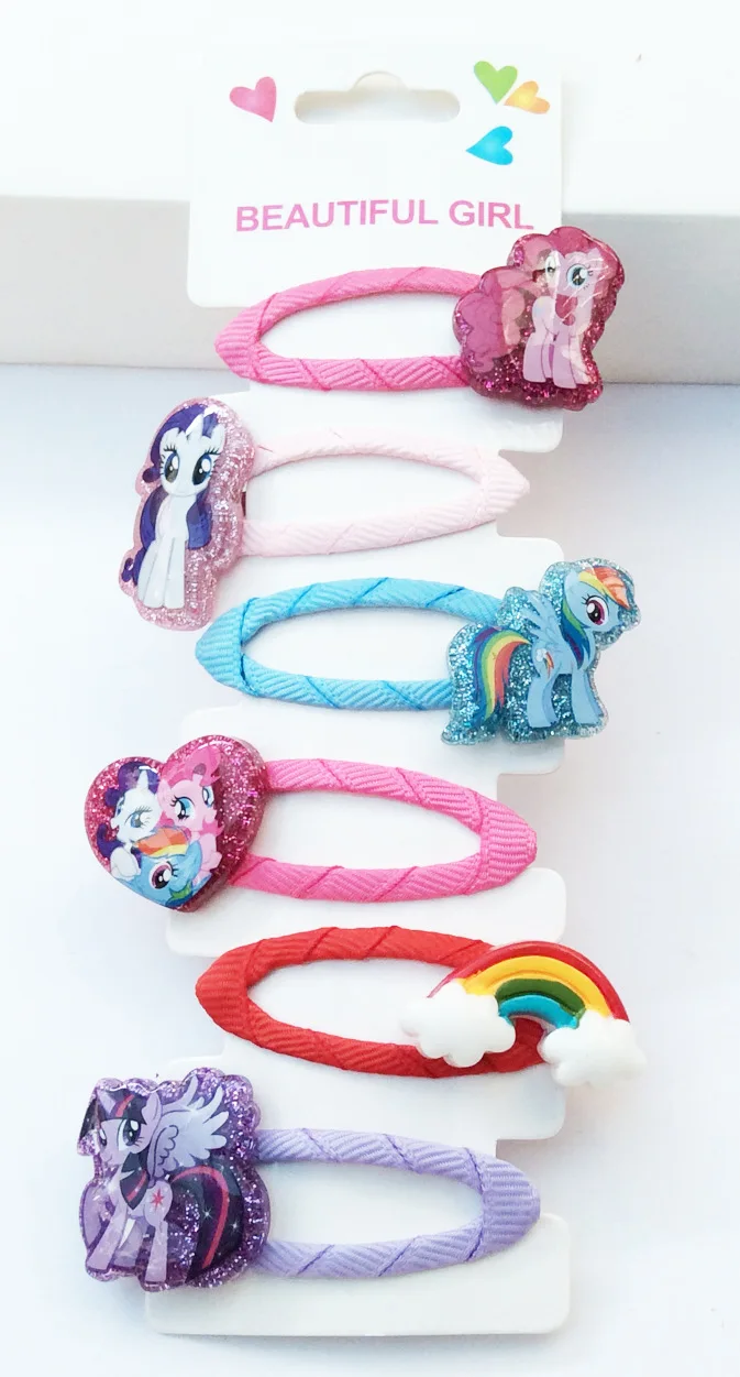 6 Pcs My Little Pony Hair Rope Hair Clip Child Girl Cartoon Cut Cartoon Resin Rainbow Baby Hair Accessories 6 Pcs My Little Pony Hair Rope Hair Clip Child Girl Cartoon Cut Cartoon Resin Rainbow Baby Hair Accessories