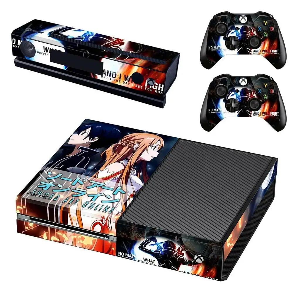 Sword Art онлайн наклейка на кожу полное покрытие для Xbox One консоли и Kinect и 2 контроллера для Xbox One Наклейка на кожу