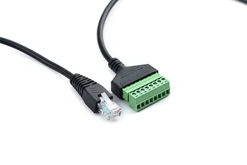 

RJ45 network cable solder-free with screw holes can be fixed to connect the terminal to an 8-core extension cable 30cm
