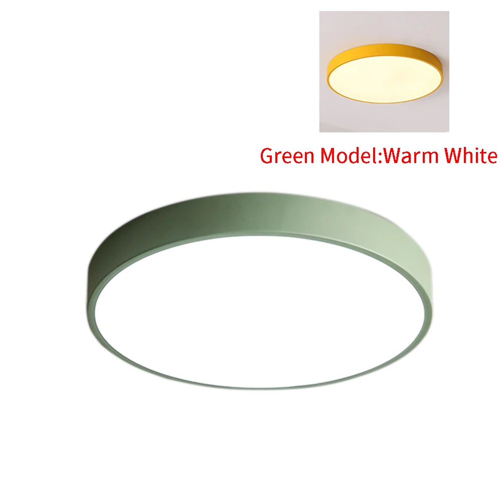 

22 Cm Round Macarons Colorful Bright Ceiling Light Simple Style Easy Install LED Lamp Adjustable Living Room Home Wide Voltage